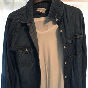 Universal thread oversized button down shirt